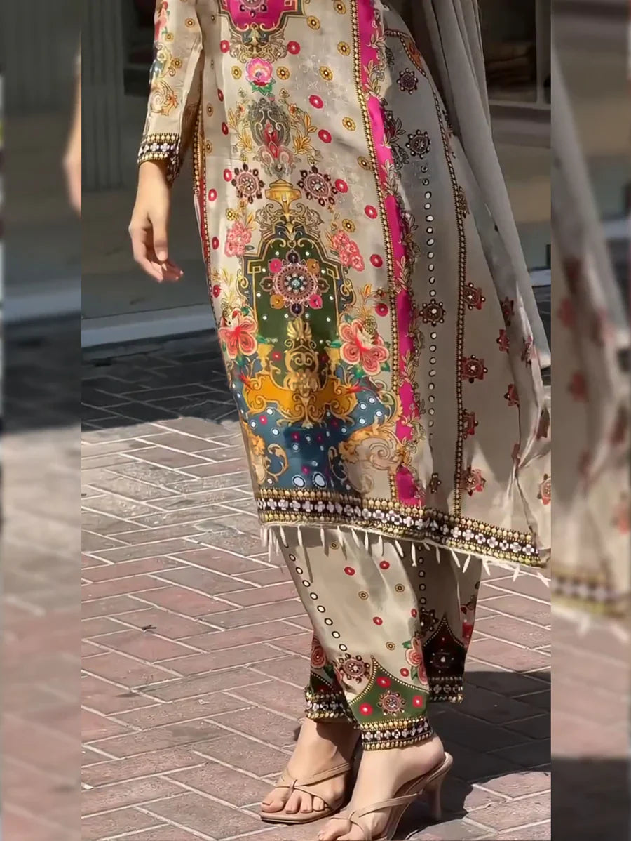 Mannat-Heavy Fancy Pair With Dupatta set